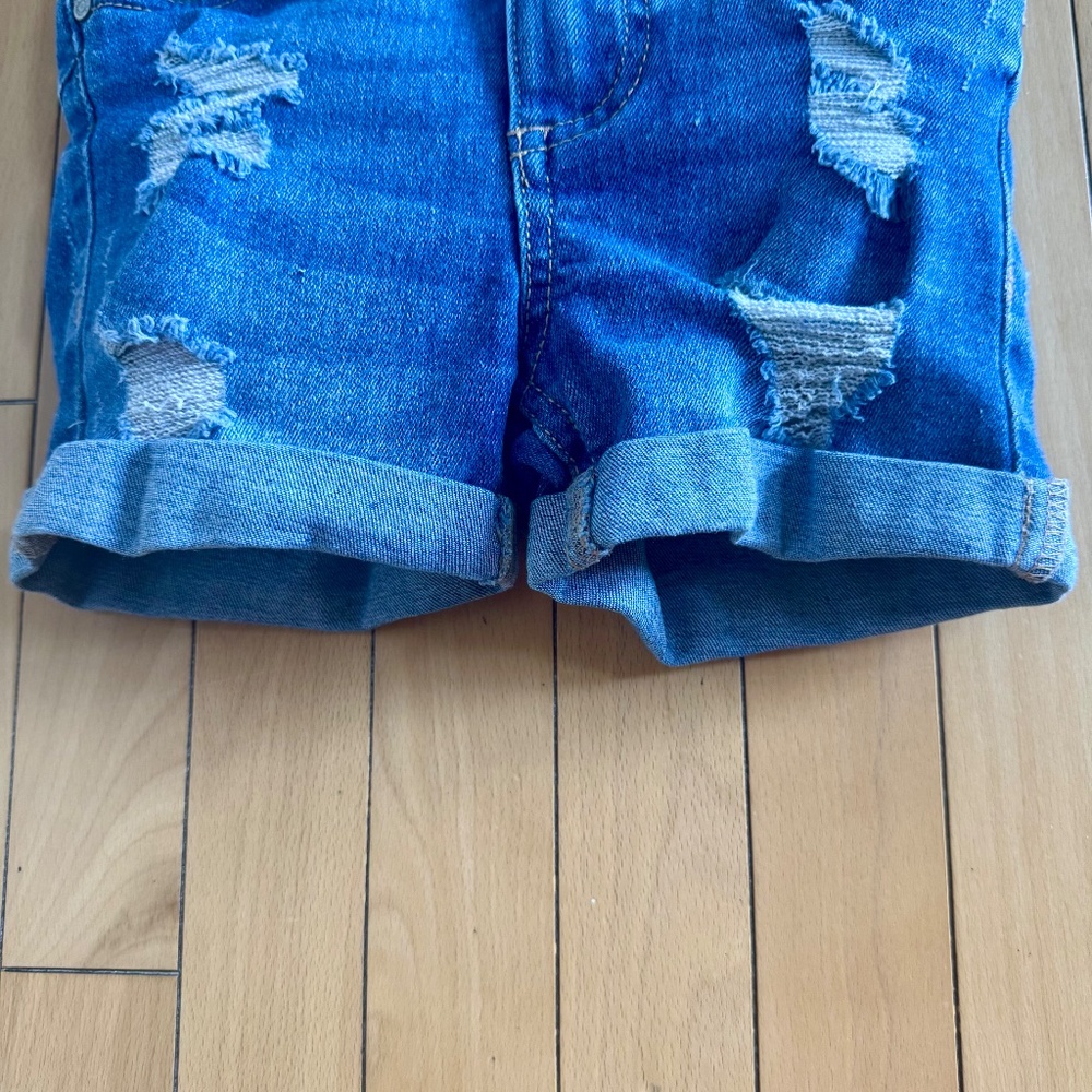 3 for $12 Blue Denim Kids Shorts Urban Kids Size 4 Elastic Waist and Zipper Fly - Picture 5 of 10